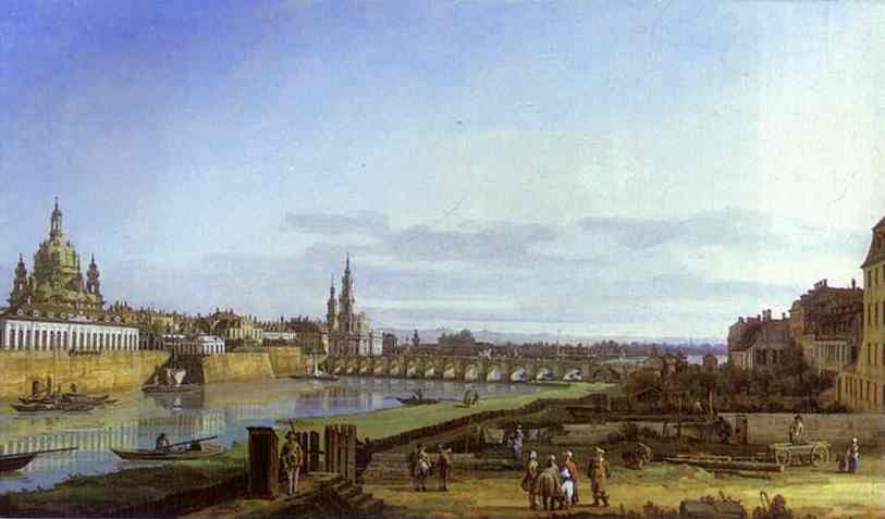 Dresden from the Right Bank of the Elbe above the Augustus Bridge